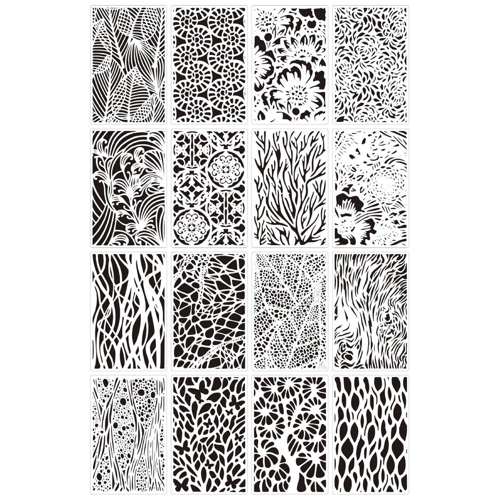 Stencils for Painting Reusable Flowers plants leaves Stencils DIY Small Drawing Template on Wood Wall Canvas Home Decor