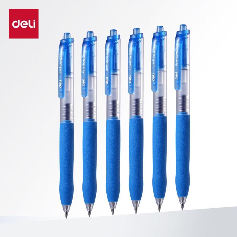 Deli 0.5mm Retractable Bullet Tip Gel Pen (12-Pack)