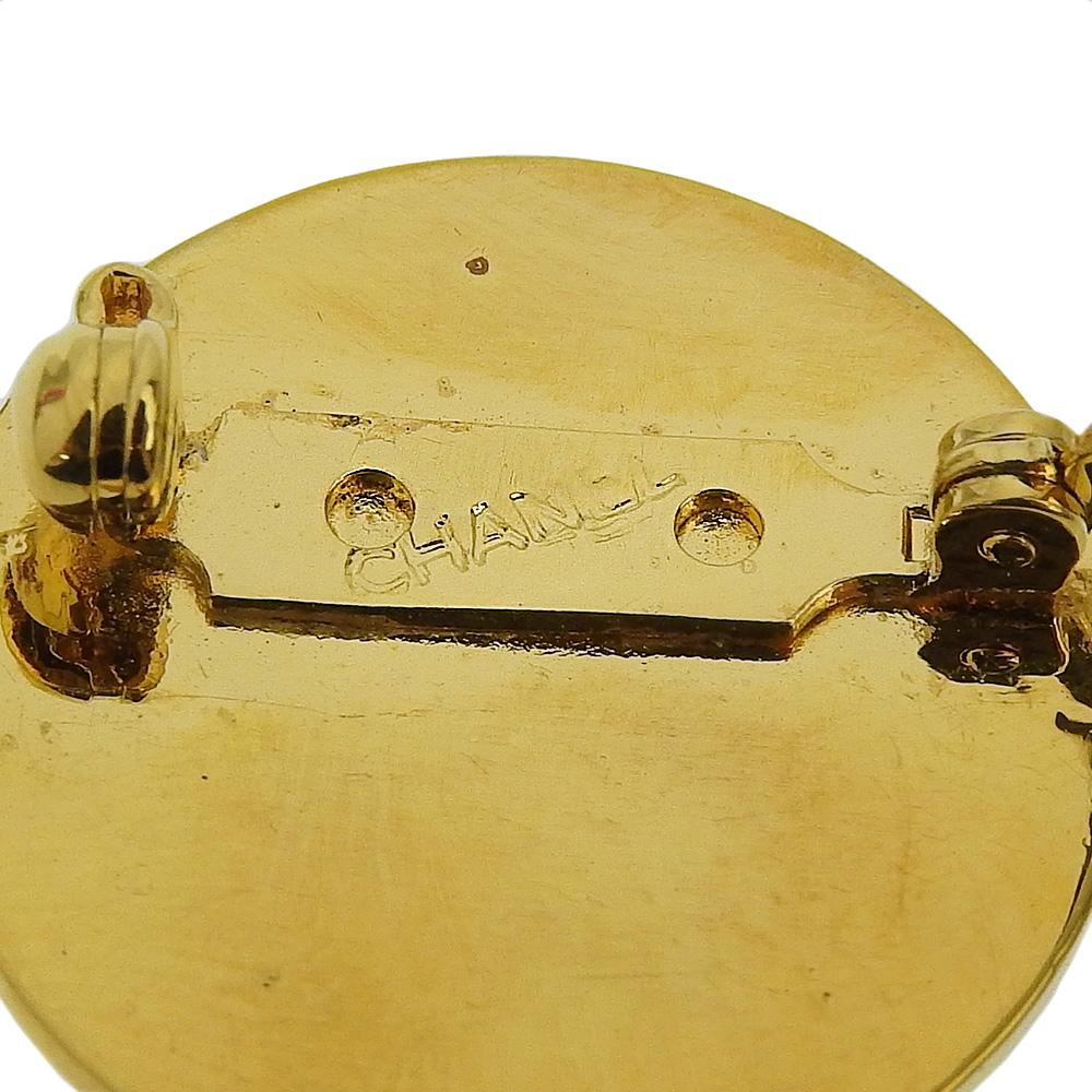CHANEL Bag motif Brooch COCO Mark Matelasse Plated Gold 19g Women Used