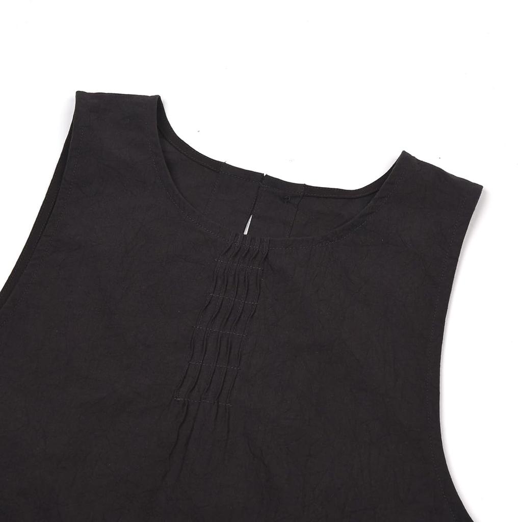 Sewing Washer Pintuck [Kusuguru Japan] Apron, Apron, K103-21, Sumikuro, M-L