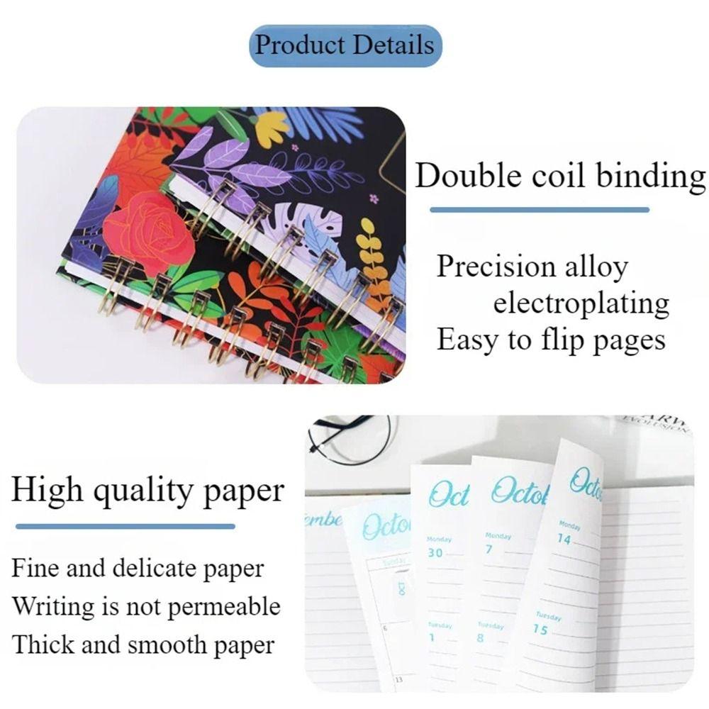 A5 Student Class Notebook 140 Pages 180° Lay-Flat Notebook 2025 Planner Notebooks  Stationery