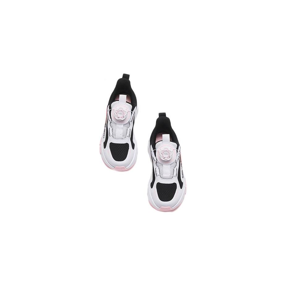 Anta Kids Mountain Language Comfortable Versatile Casual Shoes Kids Casual Shoes Black White Pink 322319980-2