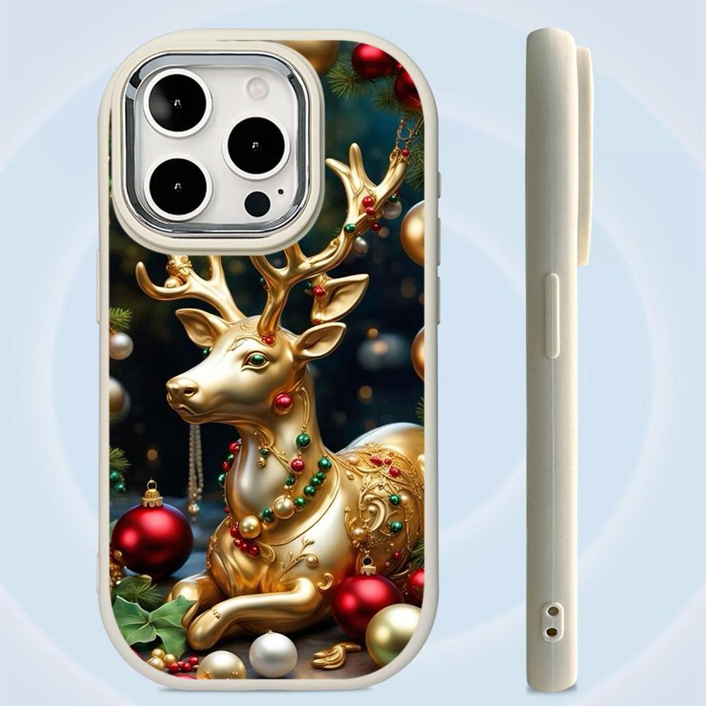 N105 рождественские и новогодние художественные мягкие чехлы для телефонов Samsung S24 — фото 4