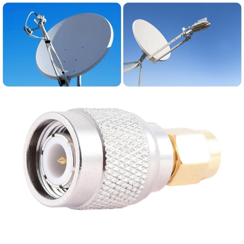 TNC To SMA Connectors Copper TNC SMA Signal Adapter for Computer and Office Use TNC SMA Copper Conversion Head