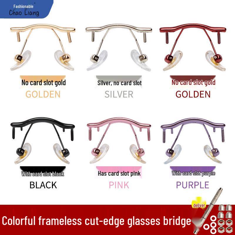 Unisex Rimless Diamond-Cut Glasses for Myopia with Single Hole Nose Bridge - Free Shipping