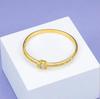 Vietnam Gold-Plated Irregular Copper Bangle Bracelet for Women