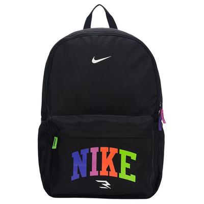 Mochila de Poliéster de Grande Capacidade Simples com Logo 21L Mochila Média Unissex Preta N32533091GS-006