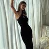 2026 Primăvară Europeană și Americană Nouă Elegantă Temperament Vânt Sexy Decolteu Bardot Soră Imperială Talie Subțire și Șolduri Rochie