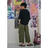Bluetail Khaki Barrel Baggy Fit Woven Pants Aab1pt06kk