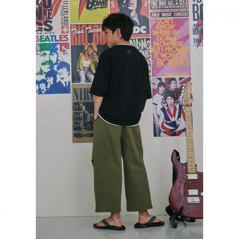Bluetail Khaki Barrel Baggy Fit Woven Pants Aab1pt06kk