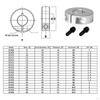2 Pieces Optical Axis Collars Clamp on Collar Automotive Shaft Split Fixed Rings