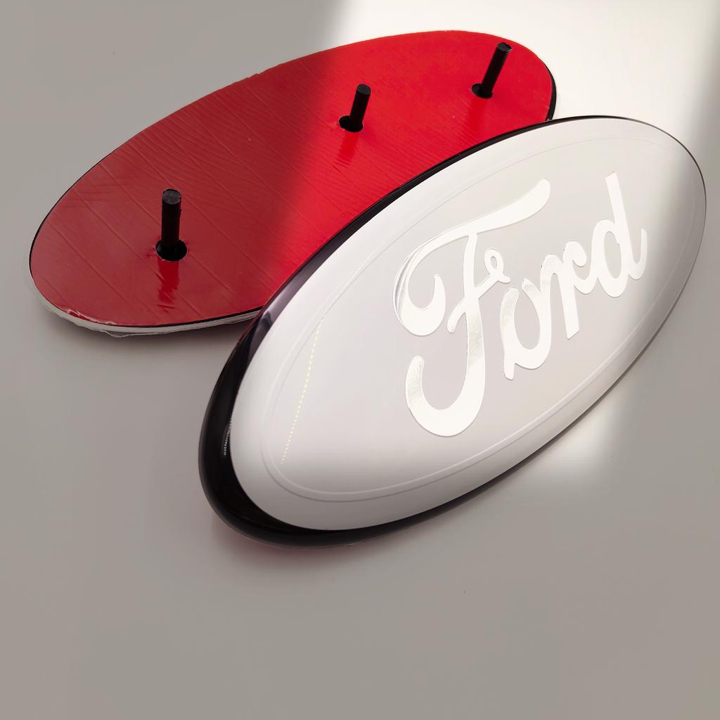 AJF1 forFord Fiat Car Front Hood Emblem Bonnet Badge Rear Trunk Badge Car Front Hood Bonnet Badge 223x90mm Rear Trunk Emblem