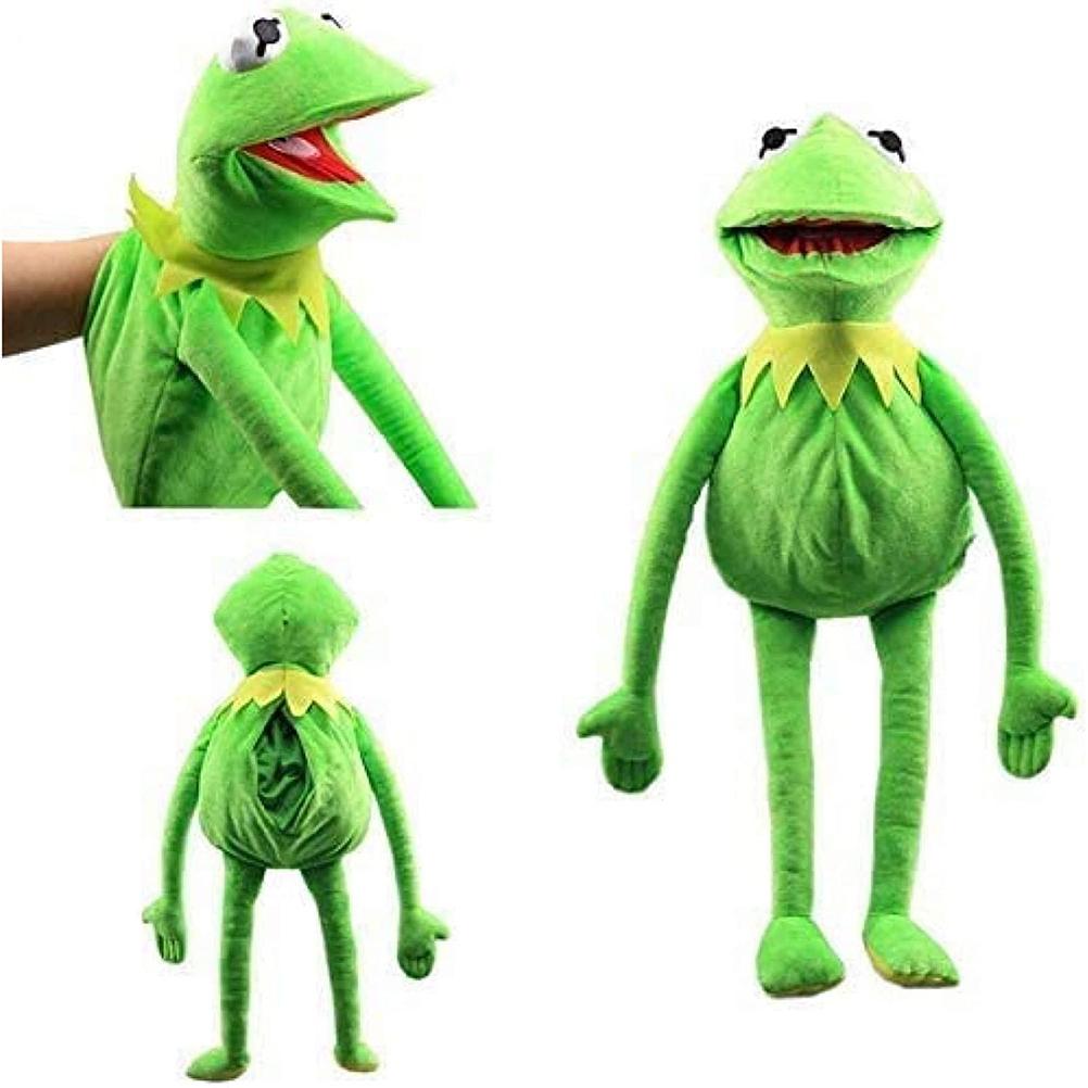 60cm Frog Hand Puppet Anime Frog Show Plush Toys Baby Kids Birthday Gift