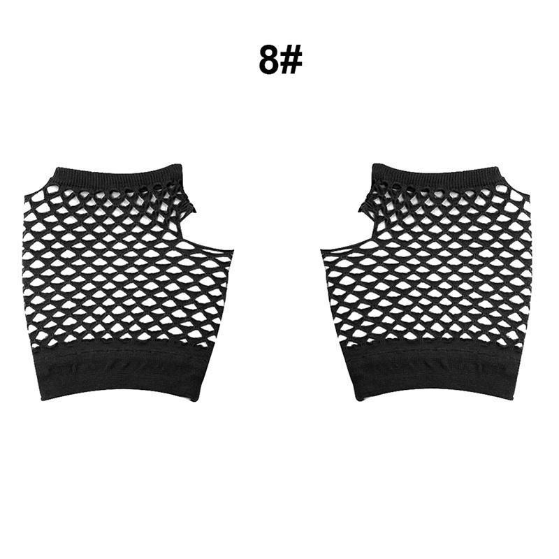 Girls Neon Short Fishnet Fingerless Gloves Gloves Party Gloves Fishnet Gloves