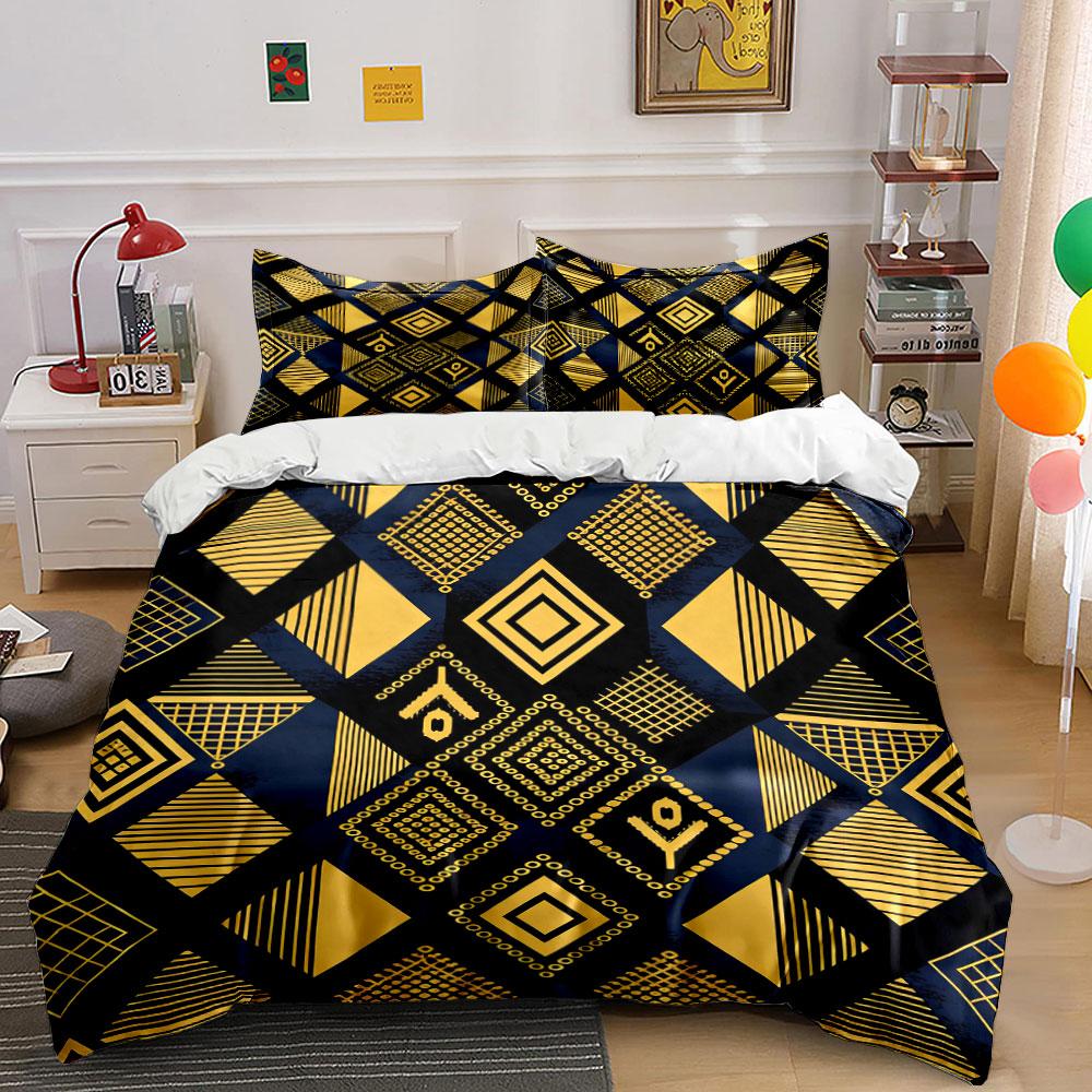 

Yellow geometric diamond shapes. Bedding sets Duvet cover sets Duvet covers Pillowcases(1 * Duvet Cover 2 * Pillowcases, without duvet insert) 135x200cm