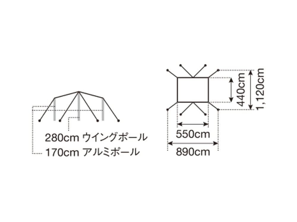Snow Peak HD Tarp Recta L [Novelty Included] “Shield” (L) TP-842H