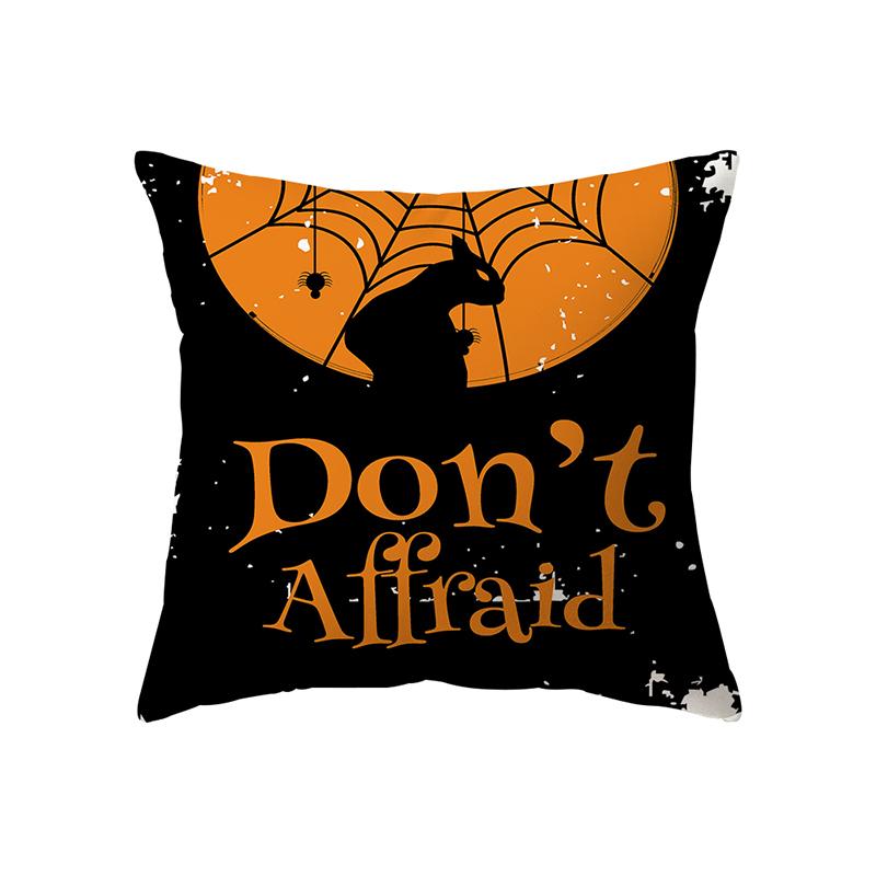 Halloween Theme Horror Pumpkin Witch Print Pattern Cushion Cover Home Living Room Sofa Decoration Pillow Pillow Cover