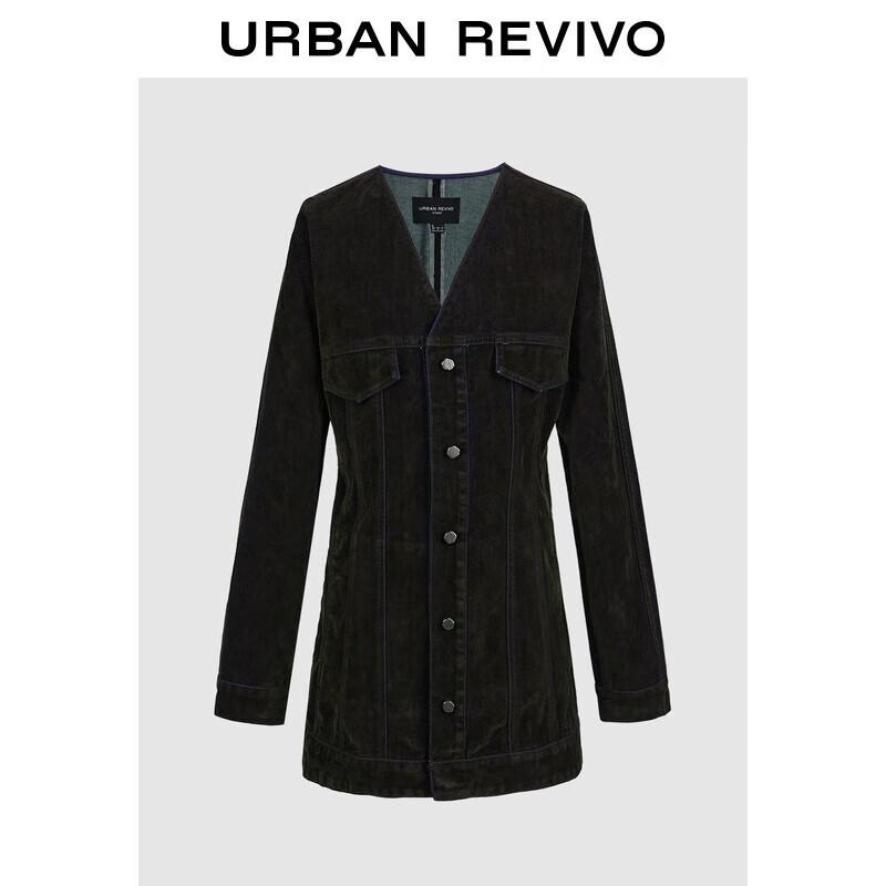 

Женская джинсовая куртка UR в стиле ретро с V-образным вырезом, средней длины M