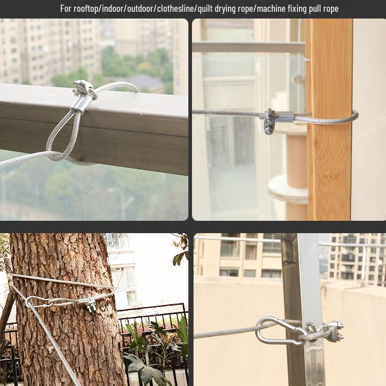 3mm Plastic-Coated 304 Stainless Steel Retractable Clothesline & Curtain Rope
