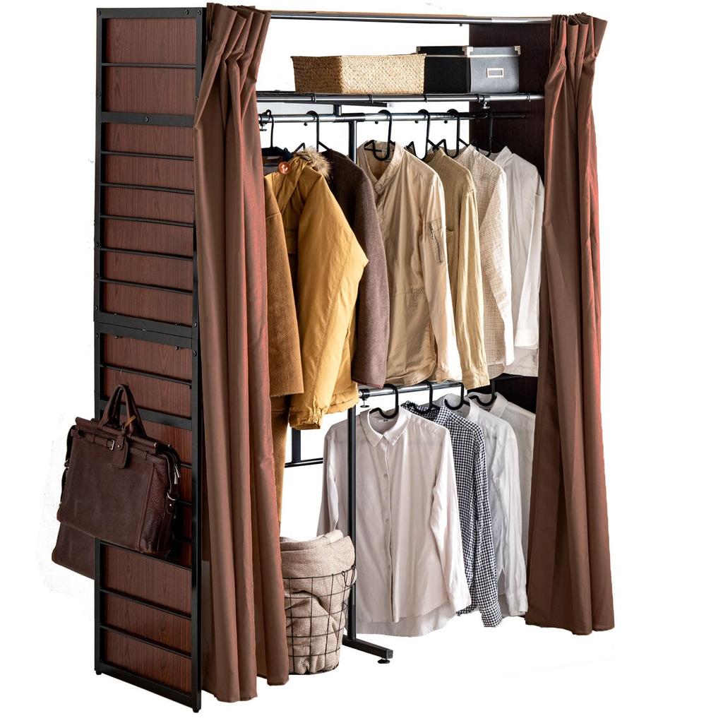 Tansu Gen Hanger Width 2 with Total Load Capacity Hook Large 50600010 Rack, Extendable, 118-190cm, Tiers, Curtain, 47kg, Type, Capacity, Storage,