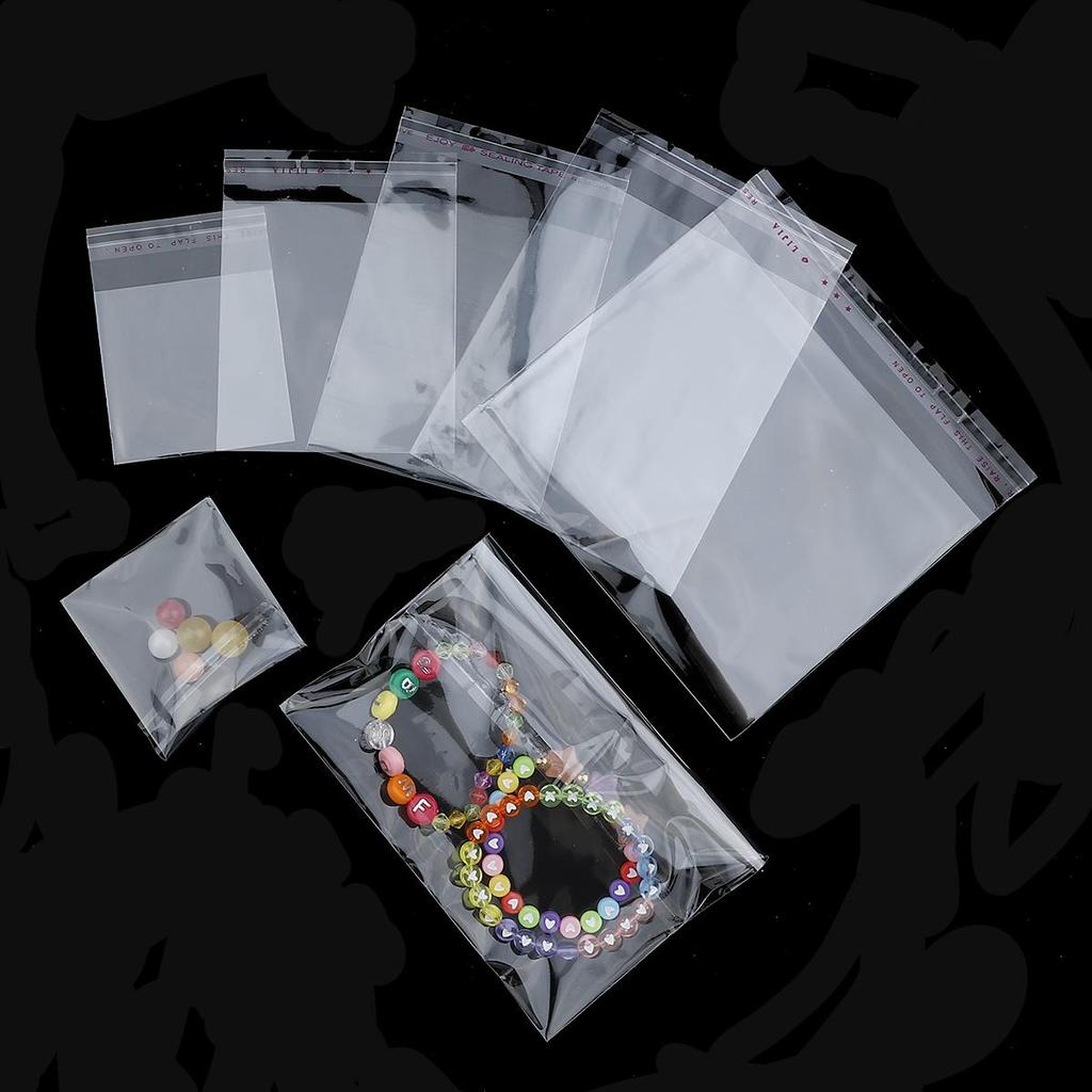 100/200 Stück OPP Transparente Selbstklebende Tasche Handgefertigte Zubehörtasche Verpackung