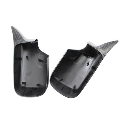 Yan kapı ayna kapağı kapağı karbon Fiber görünüm sol ve sağ kanat kapı dikiz aynası kapakları yedek BMW E46 19982005