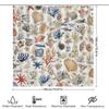 Sea Life Patterned Shower Curtain Navy Blue Coral Red Fish Shellfish Bath Decor Set 72 x 84 inches AliExpres