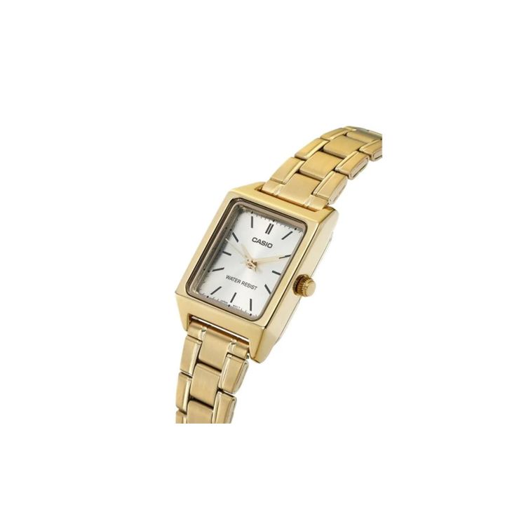 Casio Dress Series Business Minimalist Elegant Quartz Movement Stainless Steel Strap Watch Women Watches White LTP-V007G-9E