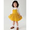 Trendy Girls' Suspender Skirt Set, Autumn Dress, Fashionable Long-Sleeved Shirt and Suspender Skirt Two-Piece Set for Older Children