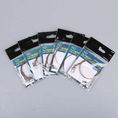 Set da 2 Pezzi Filo d'Acciaio per Pesca Leader in Filo Guinzaglio da Pesca con Girelle a Rullo Accessori per la Pesca al Luccio Filo Antigroviglio Attrezzo da Pesca