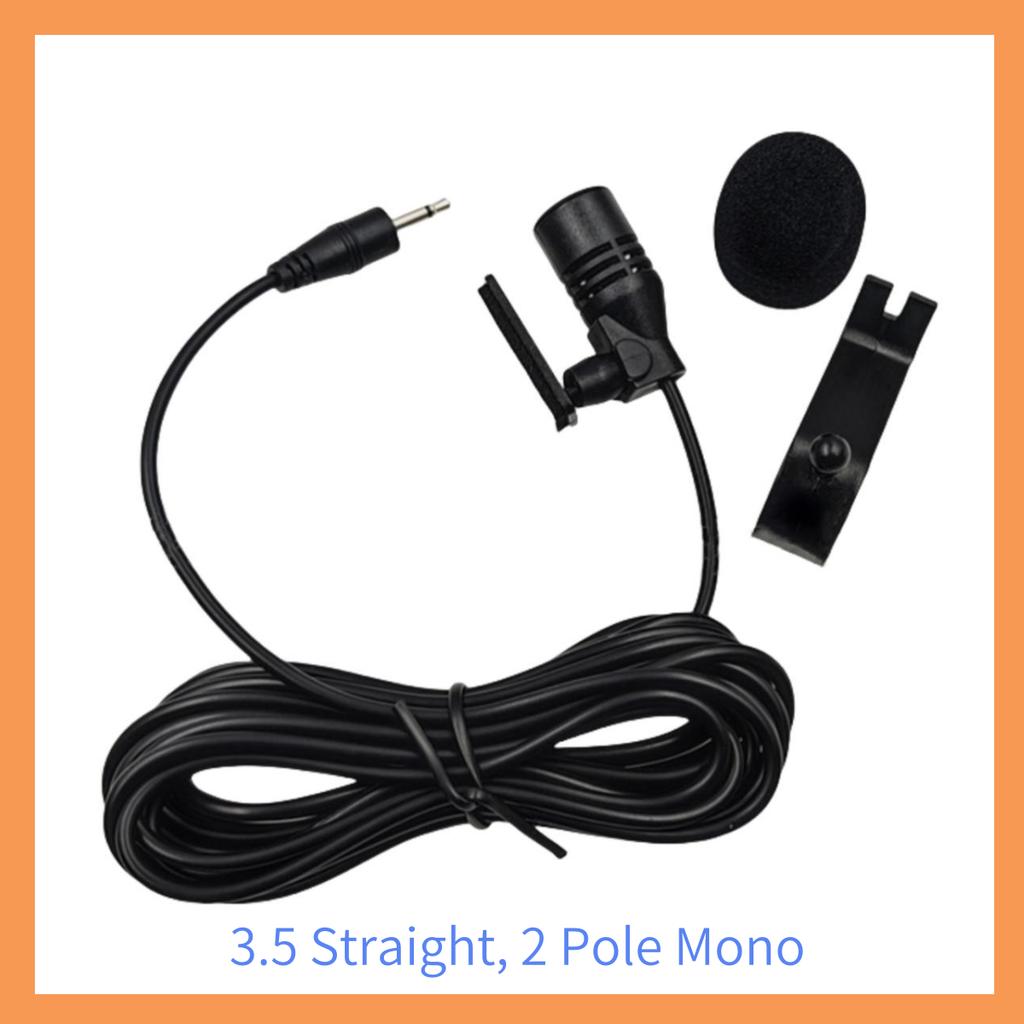 Car Microphone 5m Long Mic Stereo SM Lotus 3.5mm Mono 2.5mm Jack Plug Audio Navigation Wired Clip External Wires Auto Mics Radio