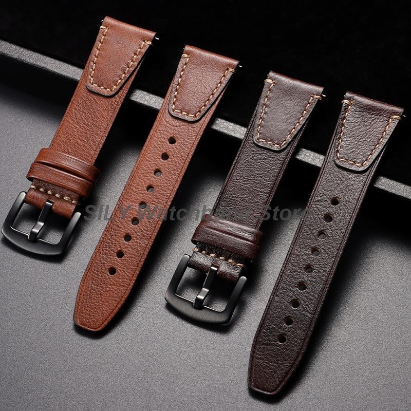 For Seiko Quick Release Leather Watchband for Rolex 18/20/22mm Men Wristband Bracelets Universal Leather Watch Strap Accessories