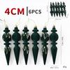 6pcs Velvet Painted Ice Cone Christmas Ornament Set Tree Hanging Decorations