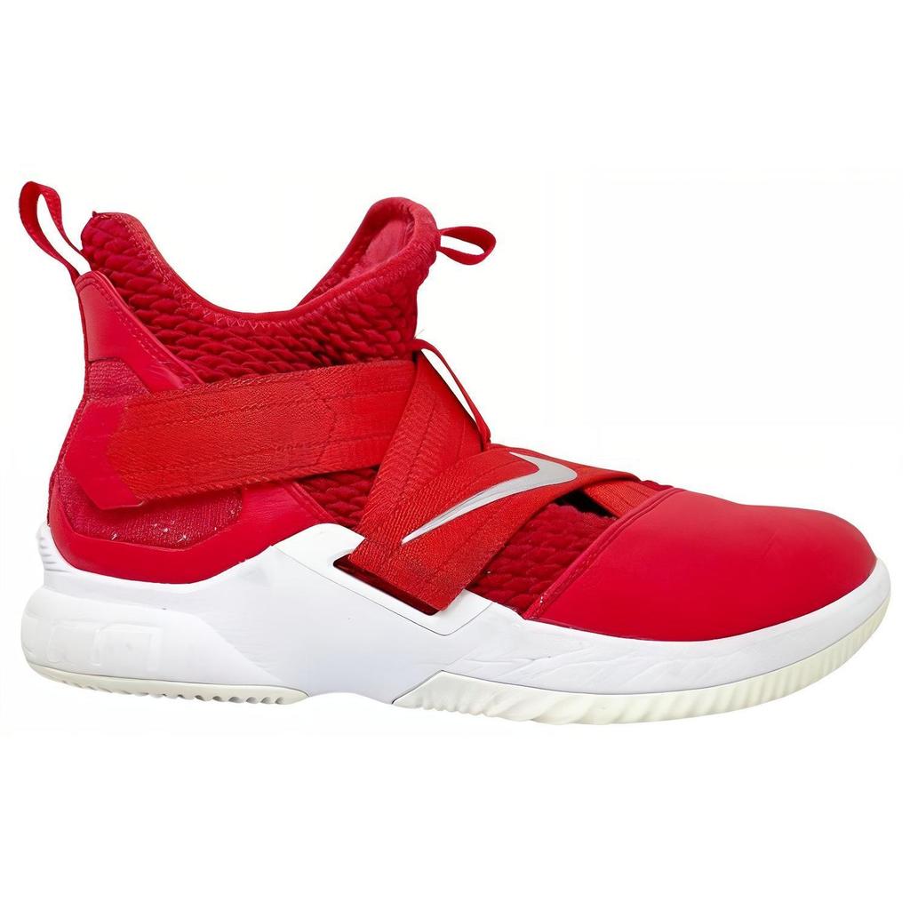 Nike LeBron Soldier 12 TB University Red Men Sneakers White-Metallic-Silver AT3872-603