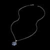 Natural kyanite pendant 925 sterling silver Flower Shape design necklace Elegant fine jewelry for women's birthday party gifts
