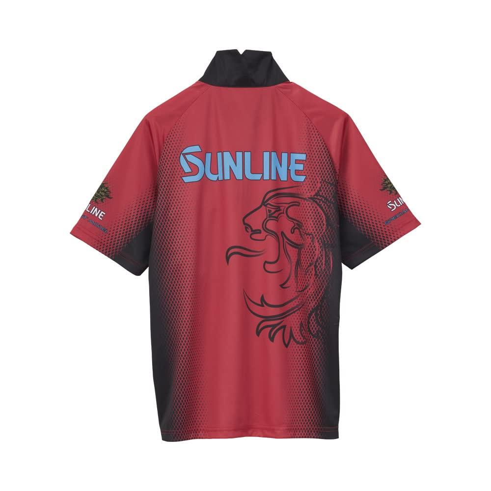 Rybářské náčiní PRODRY Košile červená [Sunline] (Krátký rukáv) pánské