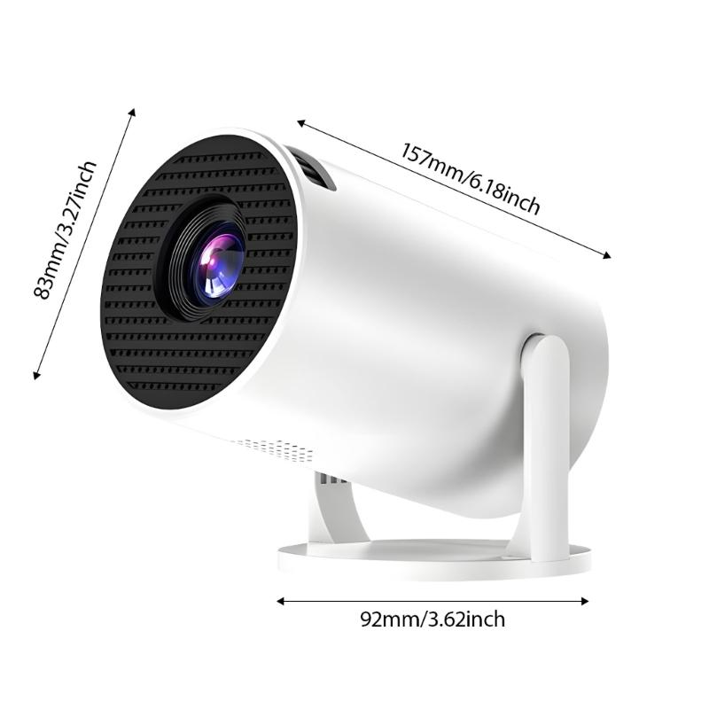 Full 1080P Wireless Projector Featuring 240 Degree Rotatable Lens and Auto Keystones Correction for Home Entertainment US 110V Compatibility