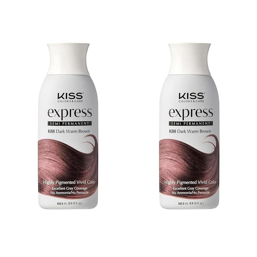 Kiss Express K88 Темно-теплый коричневый 100 мл 2 шт. Kiss Express Полуперманентный 100 мл