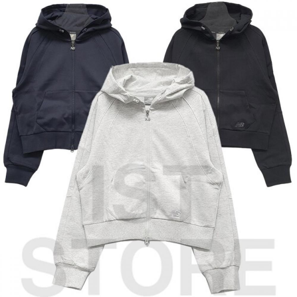 

New Balance Jacket Women Semi Oversized Hoodie Zip Nbmde4w832 (19)Black/085(S)