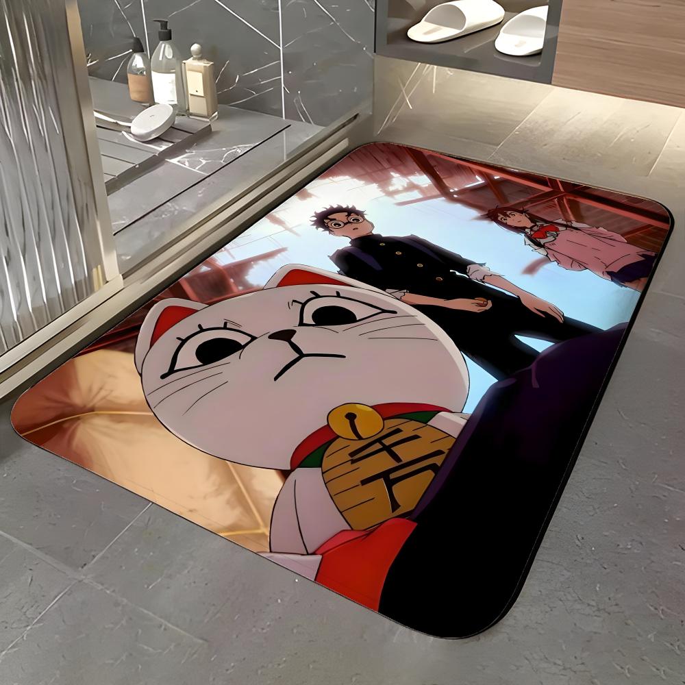 Manga D-Dandadan Fußmatte Weiche Flanell Eingangstür-Matte Rutschfest Saugfähig Badezimmer Schlafzimmer Bodenläufer