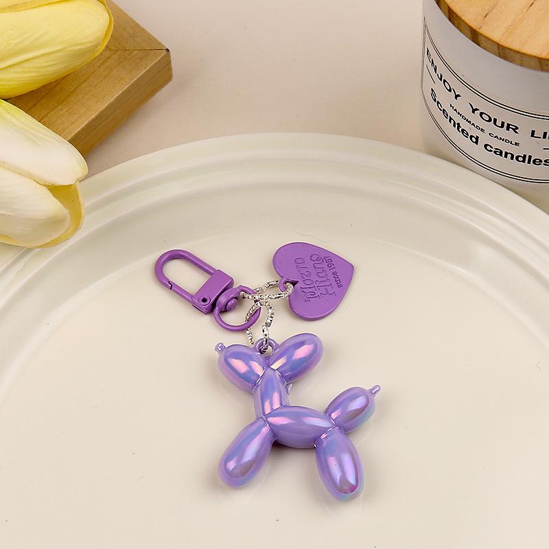 IFYOUOO Cute Y2K Acrylic Cartoon Balloon Dog Keychains for Women Bag Pendant Car Key Chains Jewelry Gift Decoration Accessories