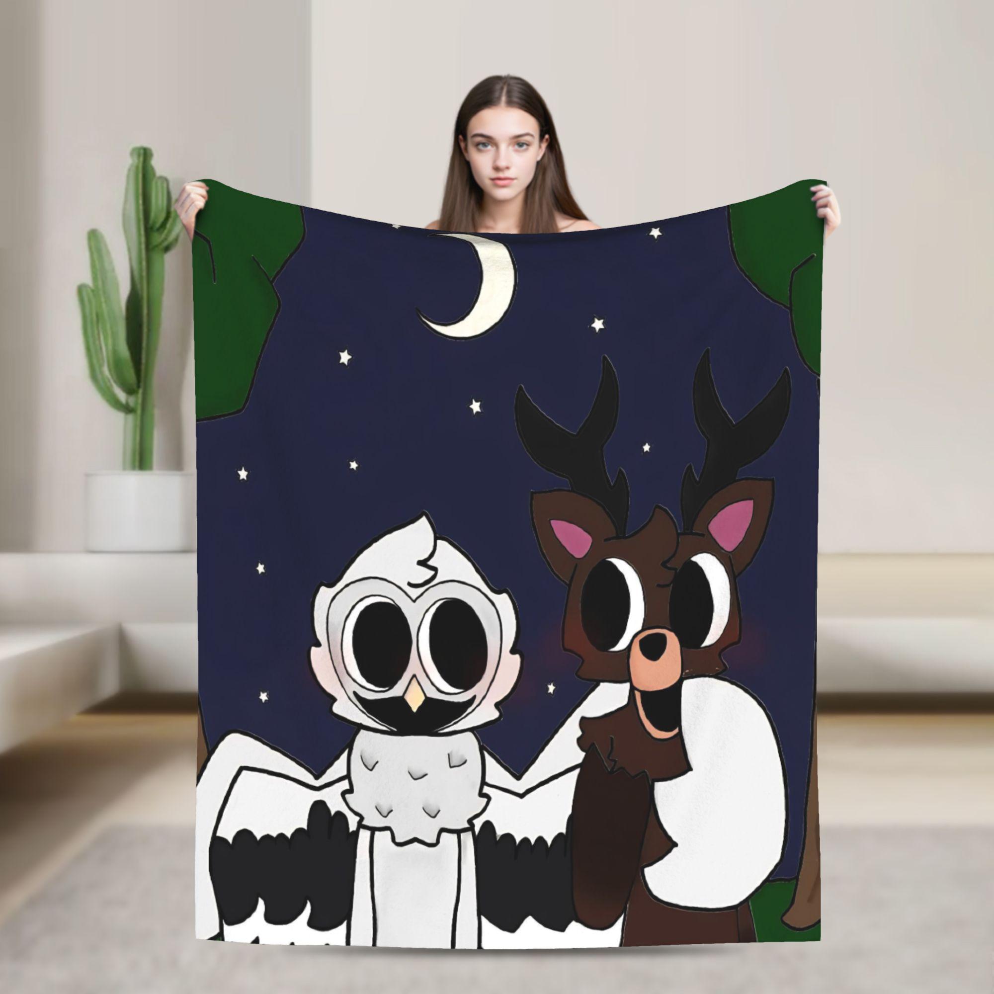 Cartoon Games 99 Nights in the Forest Blanket Velvet Soft Throw Blanket for Airplane Travel Bedspread 150x180cm