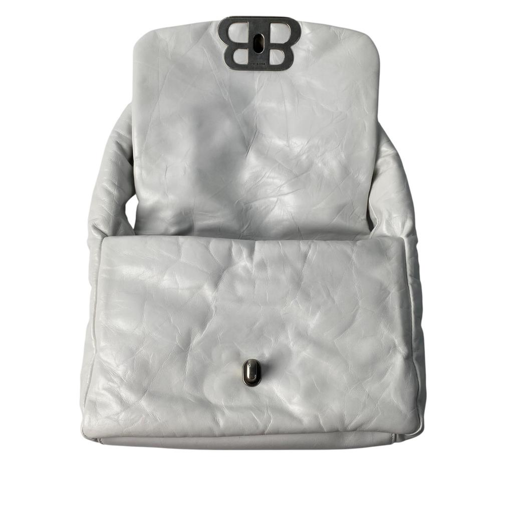 Gebrauchte BALENCIAGA Handtasche weiß/Silber Gummi Damen