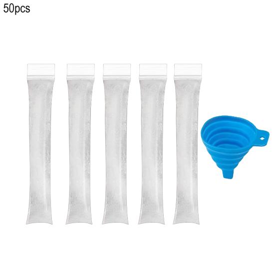 50/100 ks Jednorázové sáčky na nanuky Bez BPA Mrazicí tuby se zipovým uzávěrem a nálevkou Nepropustná DIY forma na nanuky na ledové nanuky Jogurt Džus Smoothie