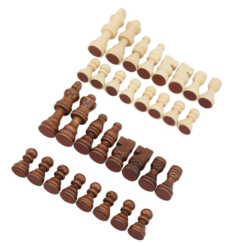 32 Stück Schachfiguren nur mit Filz für professionelle Anfänger, Familienzusammenkünfte, Picknick, Camping