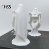 Dark Style Halloween Ornament 3D Printed Ghost Bride Statue Ornament, Female Figure Sculpture with Decor Stable Base, Decorative Minimalist