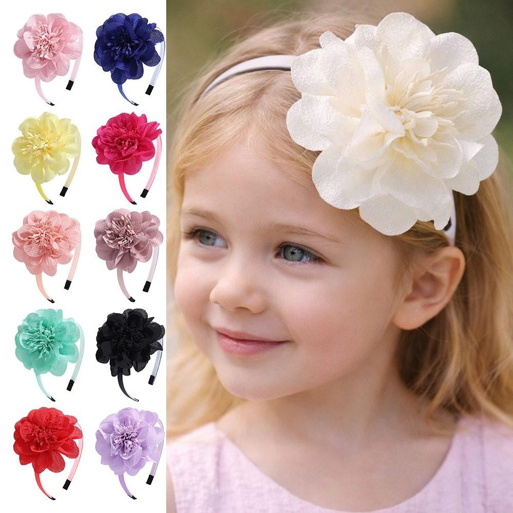 Multi-Layers Big Flower Headband Grosgrain Ribbon Girl Hair Hoop Headwear  Hair Accessories