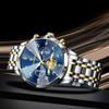 POEDAGAR Exquisite Business Men Watch Waterproof Luminous Chronograph Luxury Man Watches Stainless Steel Men's Quartz Wristwatch