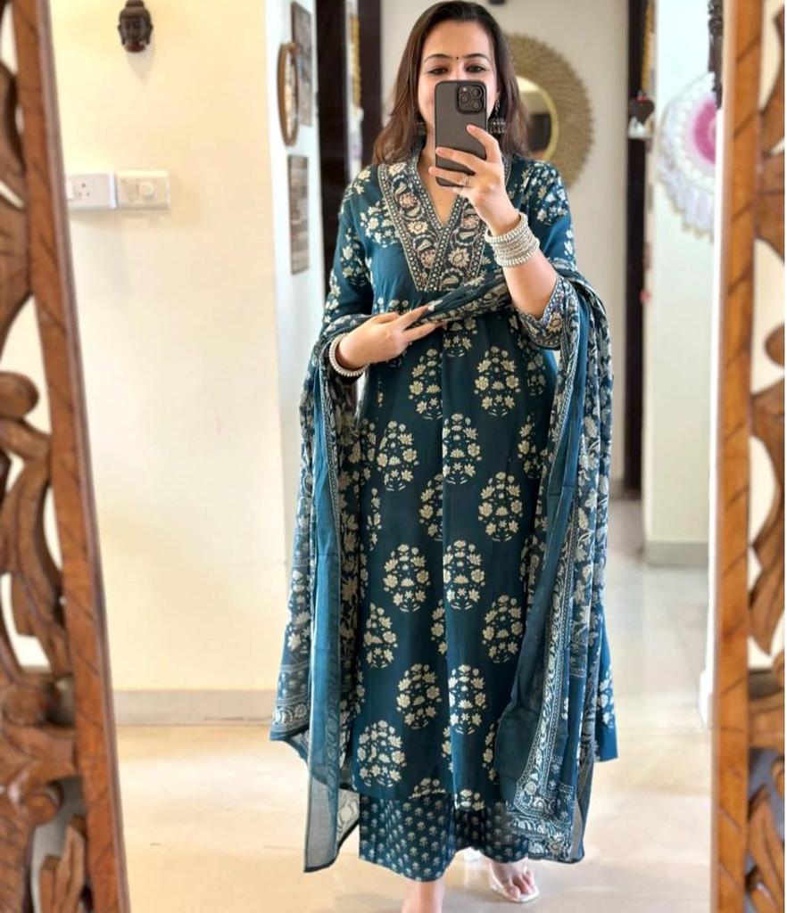 Designer Party Wear Top Tunic Kurta Pant Dupatta Set Indian Pakistani Women Salwar Kameez Kurti