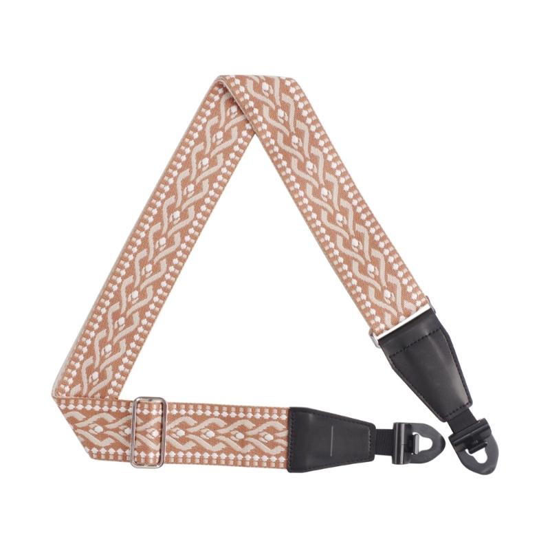 Adjustable Guitar Strap Acoustic Guitar Shoulder Belt Strap with Leather Ends Stringed Instrument Accessories